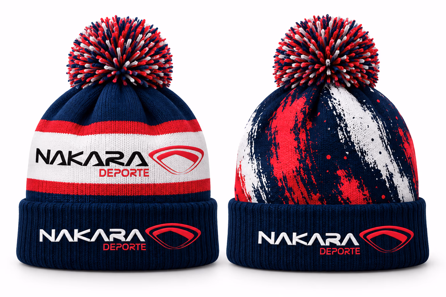 Gorro con pompón personalizado con el logotipo del club